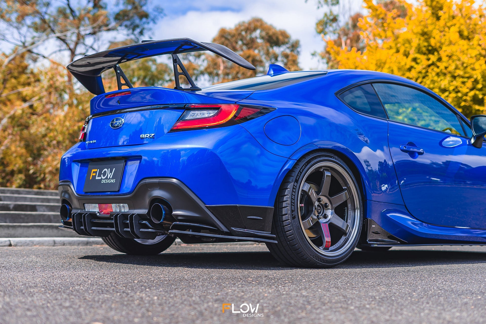 Flow Designs ZD8 BRZ STI Flow-Lock Rear Diffuser (TEXTURED) - iilumolab