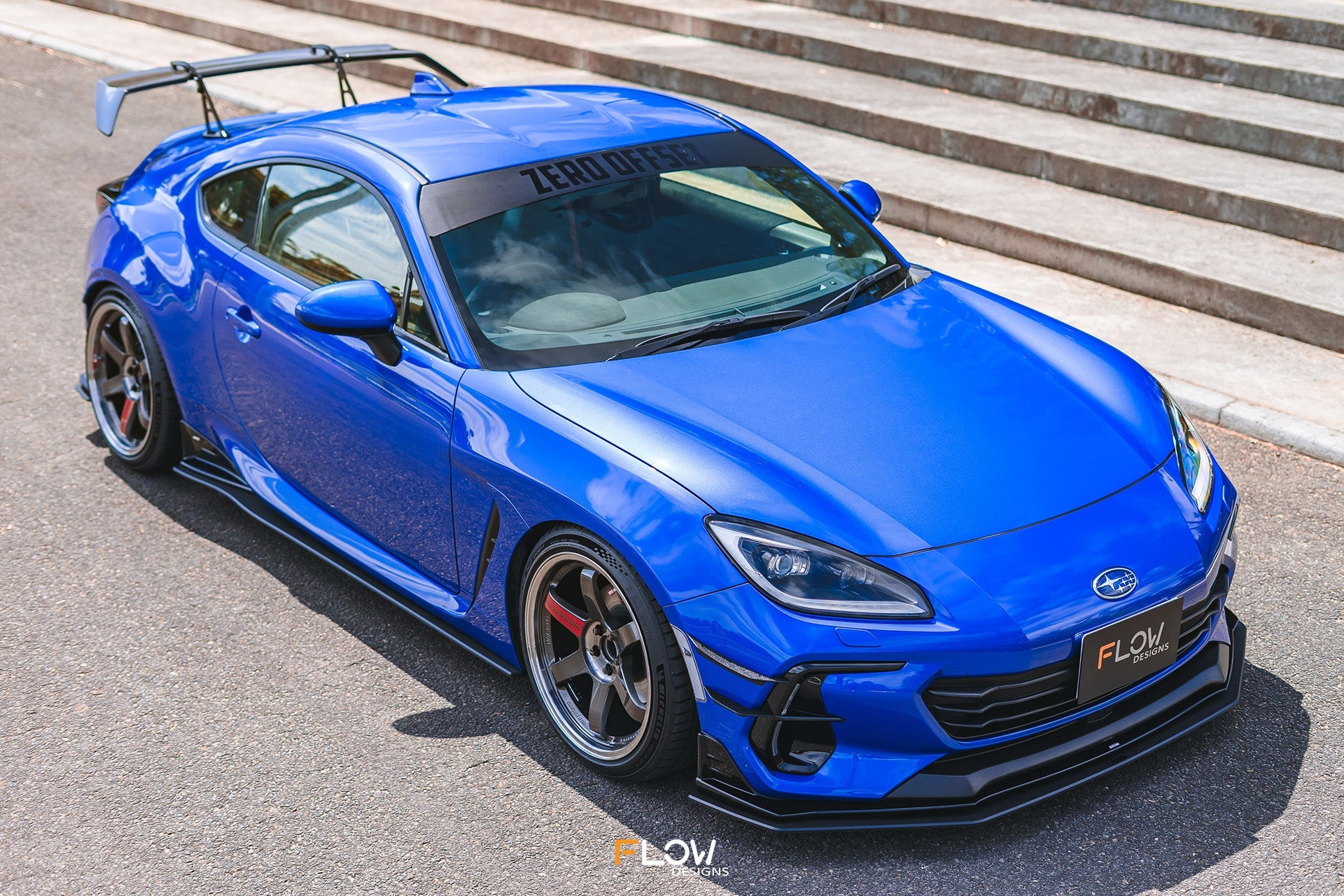 Flow Designs ZD8 BRZ STI Side Skirt Splitters (TEXTURED: Pair) - iilumolab