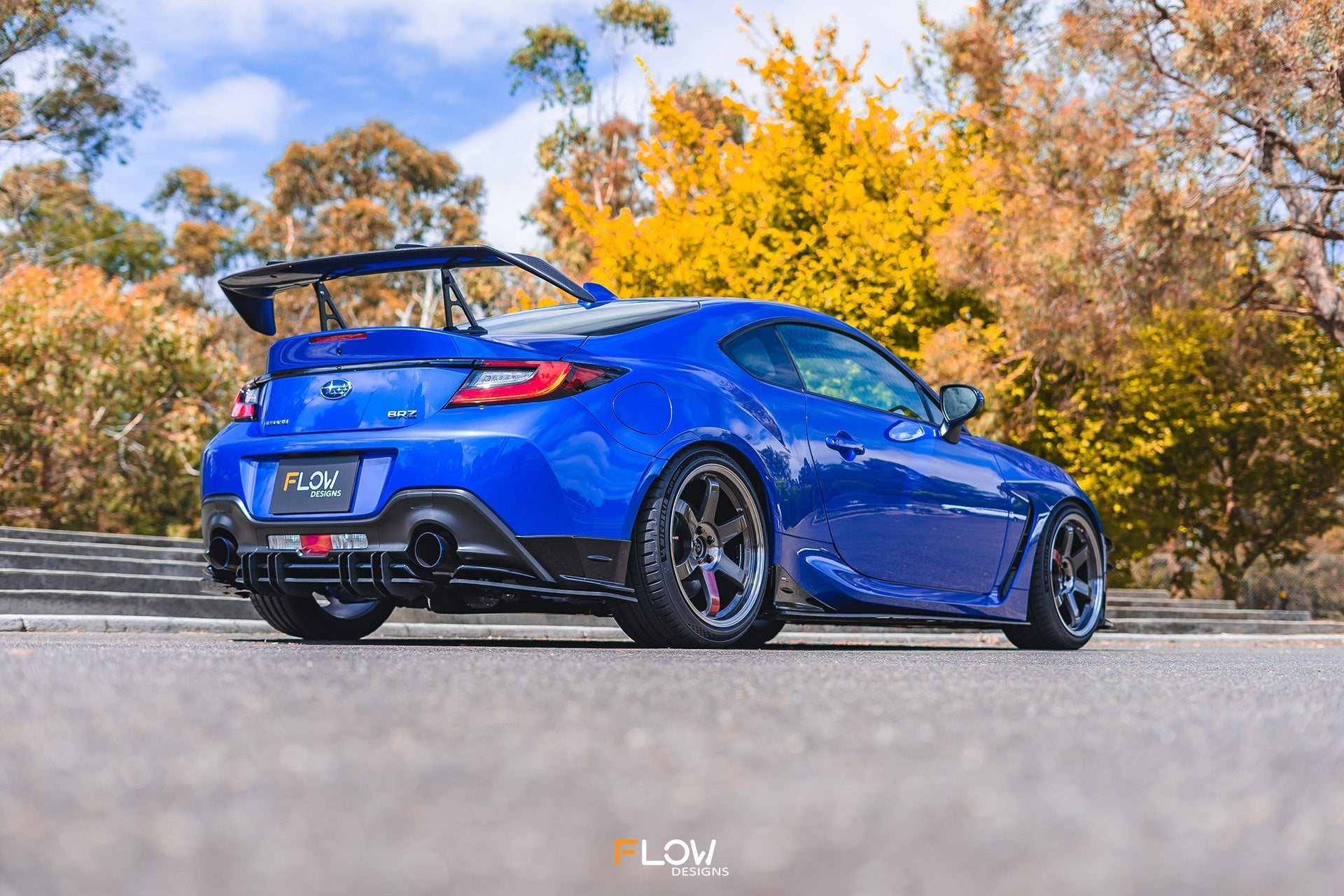 Flow Designs ZD8 BRZ STI Flow-Lock Rear Diffuser (TEXTURED) - iilumolab