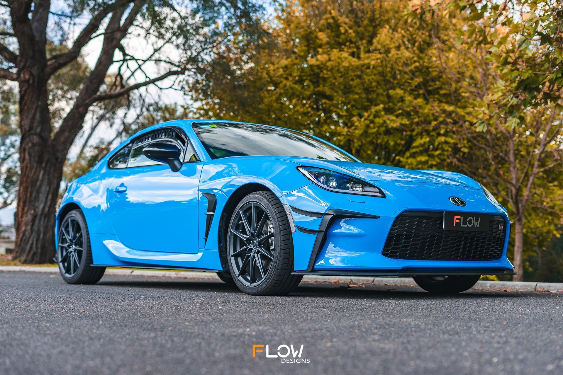 Flow Designs EX-DISPLAY - Toyota ZN8 GR86 / Subaru ZD8 BRZ Side Skirt Splitters (TEXTURED: Pair) - iilumolab