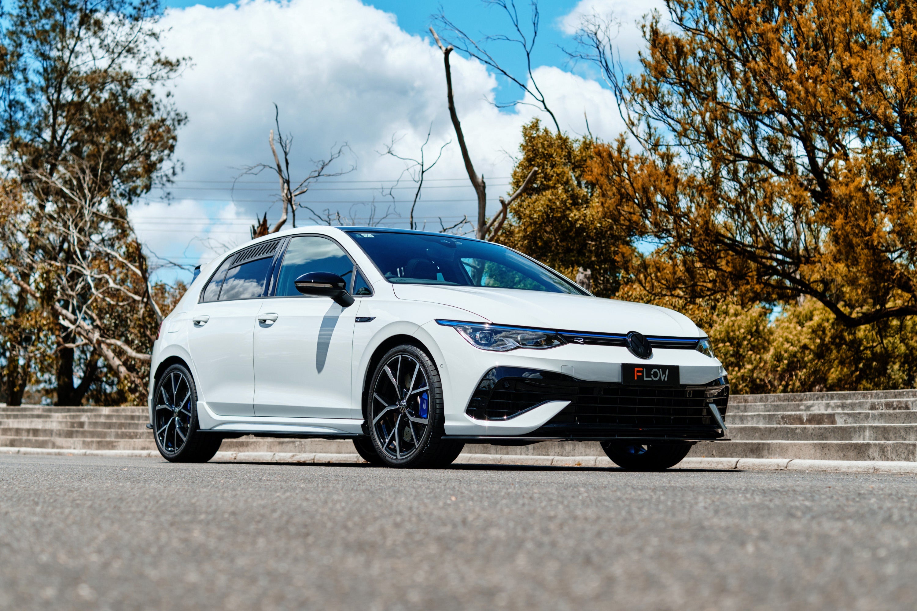 Flow Designs MK8 Golf R Chassis Mounted Front Lip Splitter - iilumolab