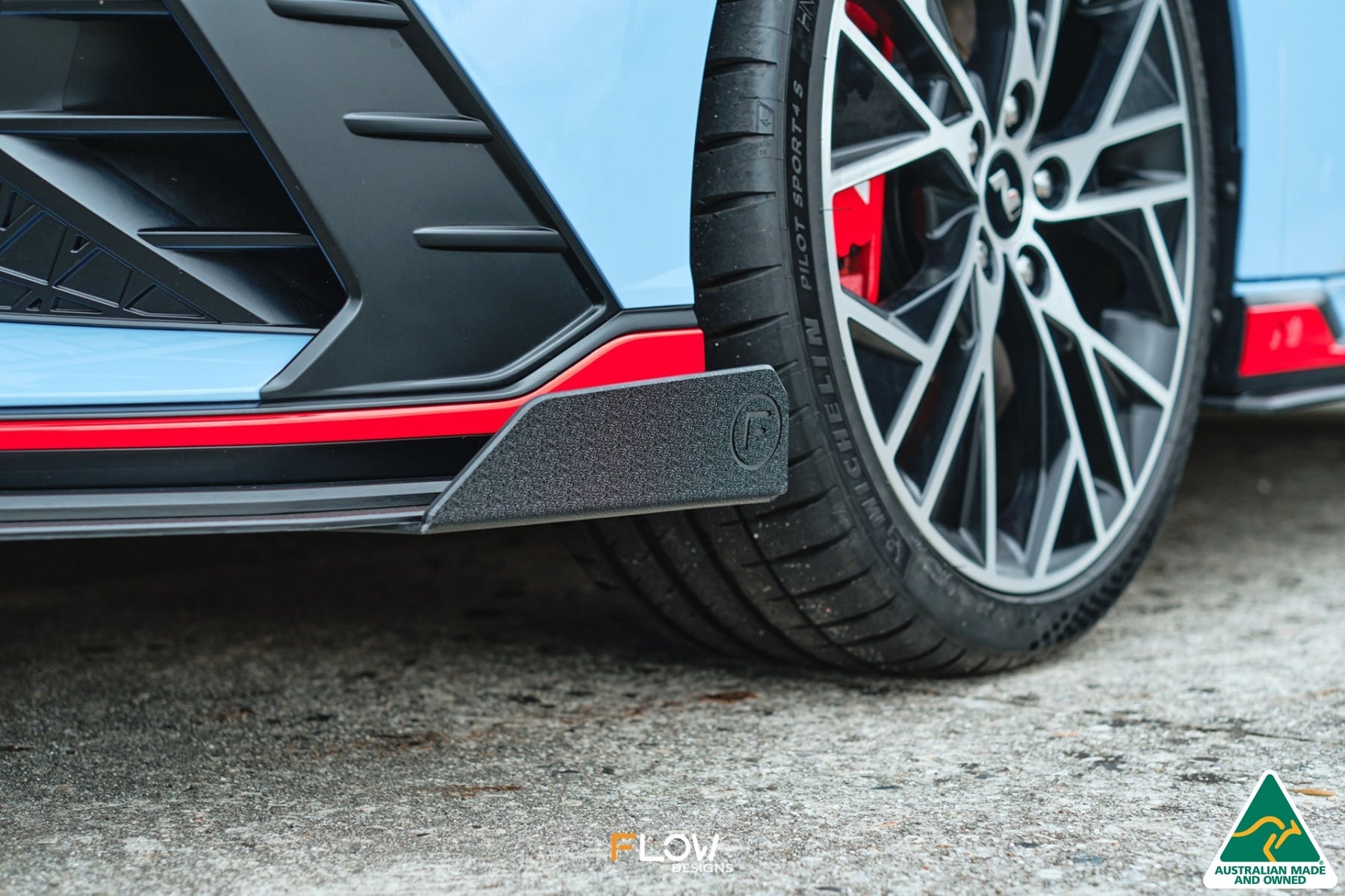 Flow Designs CN7 Elantra N Sedan 2021 Front Lip Splitter Winglets (Pair) - iilumolab