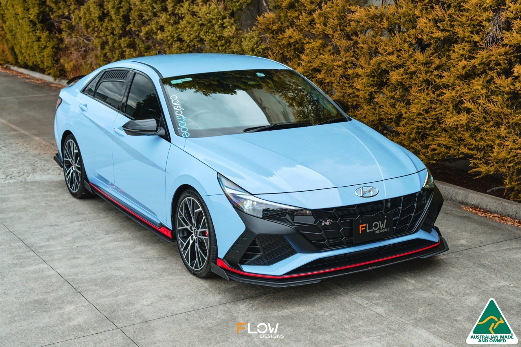 Flow Designs CN7 Elantra N Sedan 2021 Front Lip Splitter & Mounting Brace - iilumolab