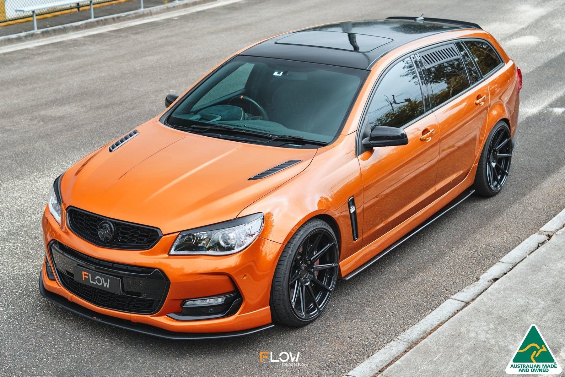 Flow Designs VF Commodore S2 Wagon Front Lip Splitter - iilumolab