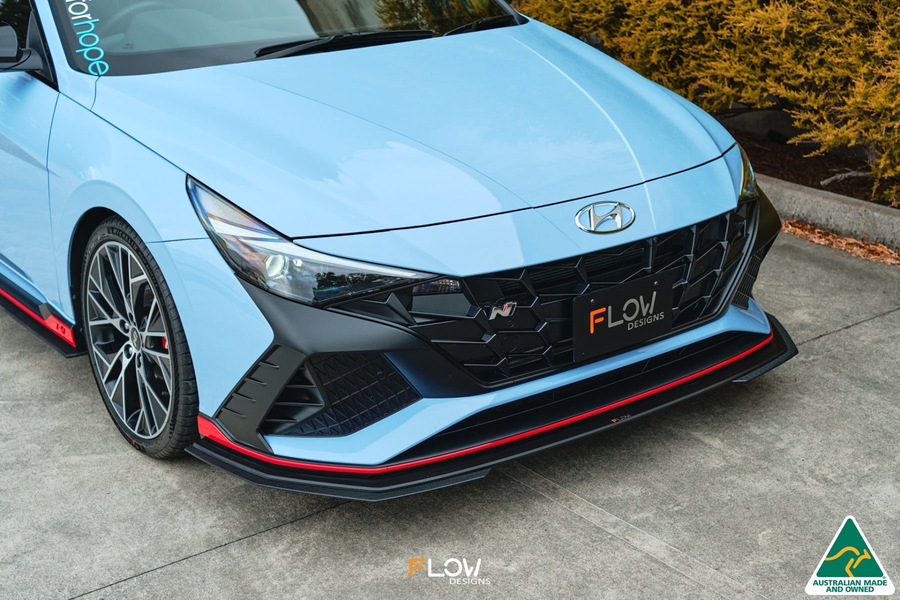 Flow Designs CN7 i30N Sedan 2021-2023 Front Lip Splitter & Mounting Brackets (Pair) - iilumolab