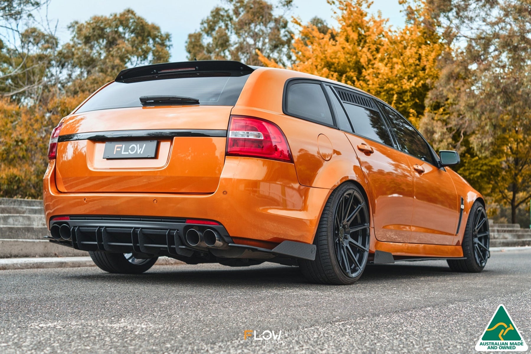 Flow Designs VF Commodore S2 Wagon Side Skirt Splitter Winglets (Pair)