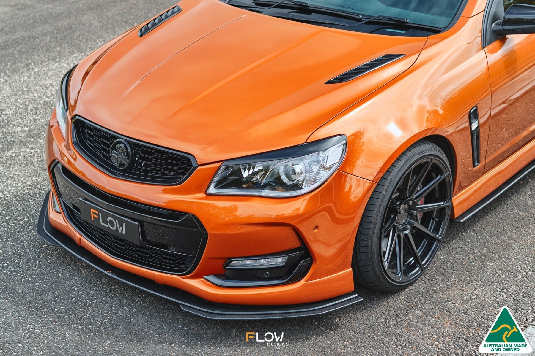 Flow Designs VF Commodore S2 Wagon Front Lip Splitter Extensions (Pair) - iilumolab