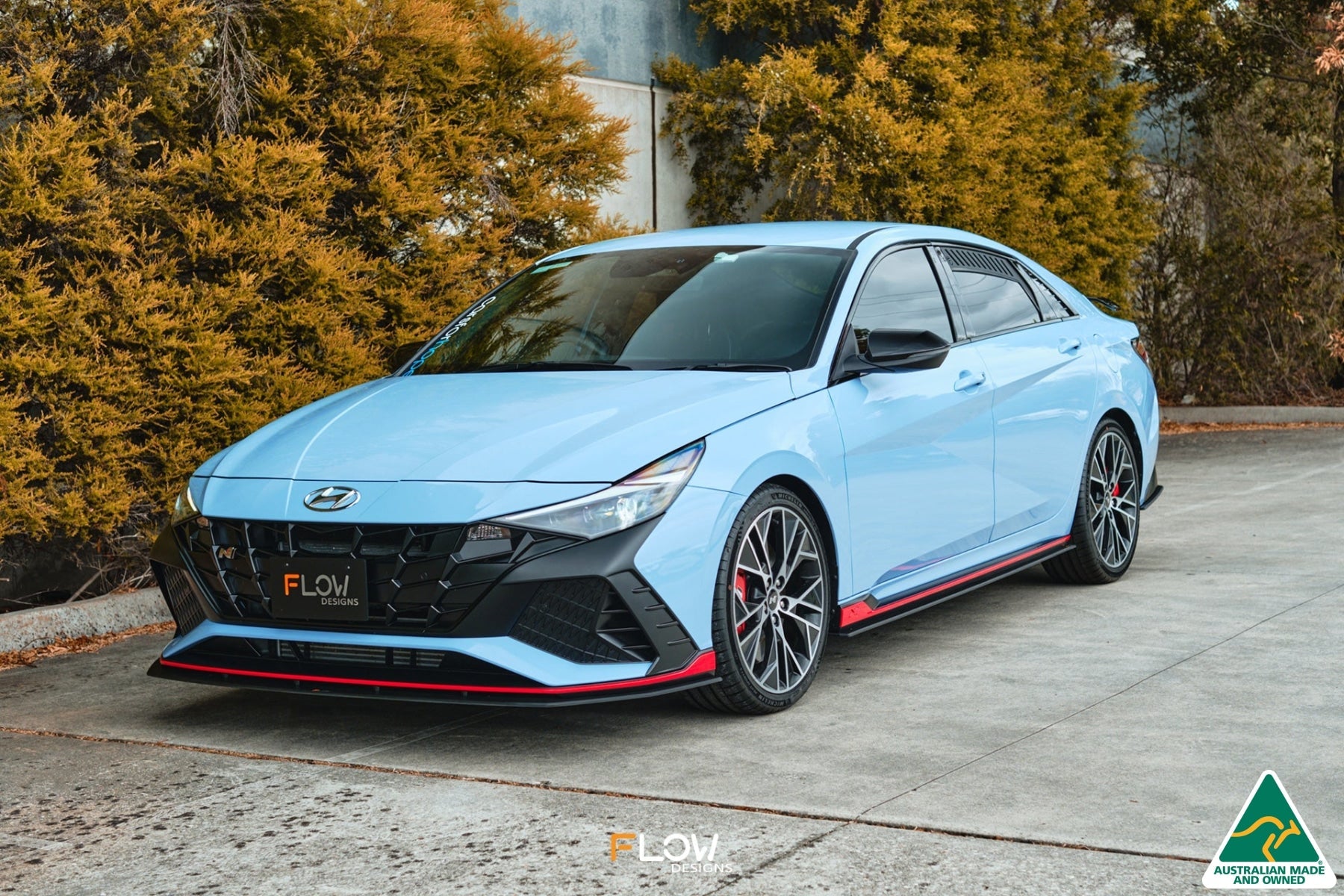 Flow Designs CN7 Elantra N Sedan 2021 Front Lip Splitter & Mounting Brace - iilumolab
