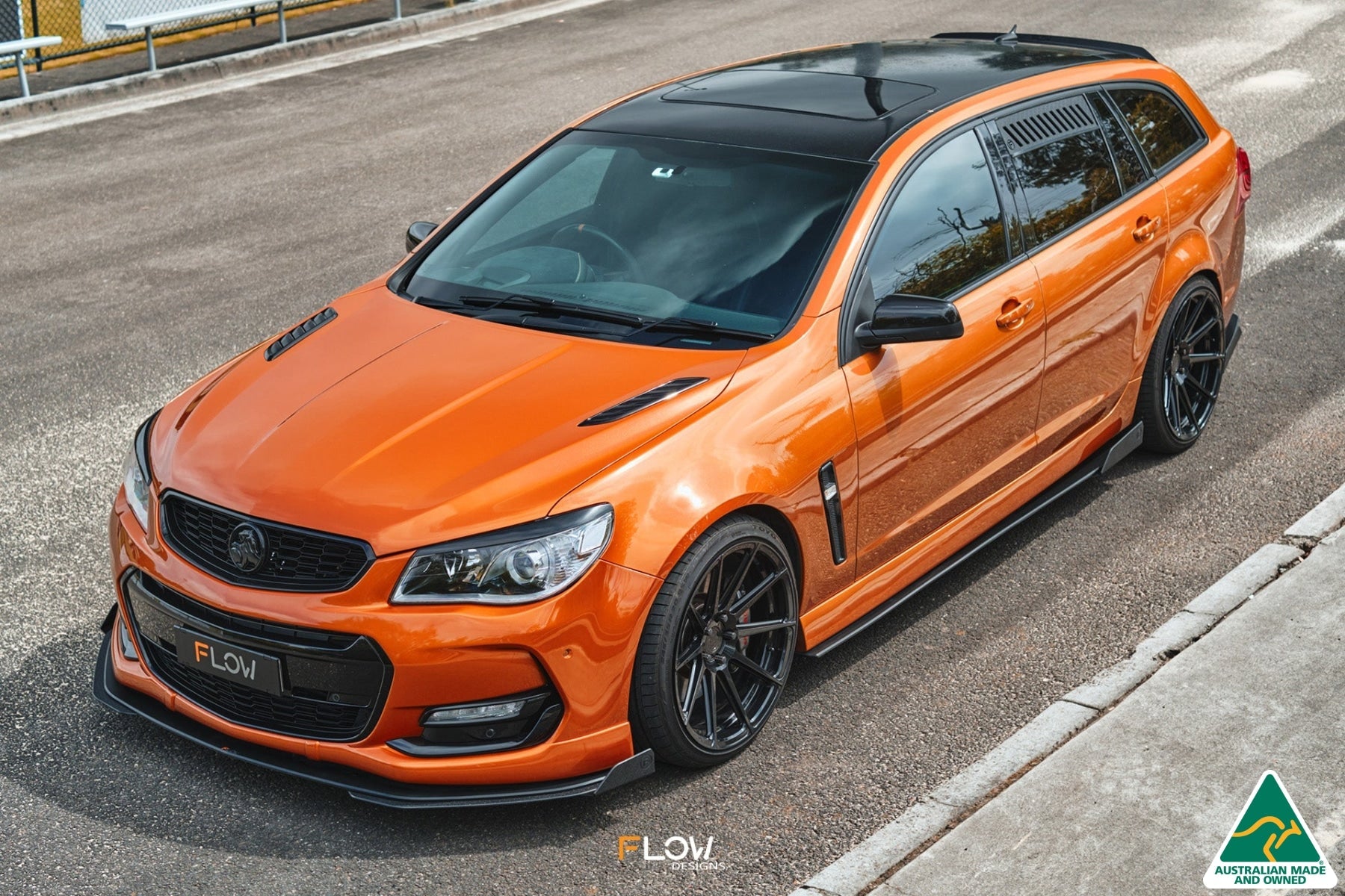 Flow Designs VF Commodore S2 Wagon Side Skirt Splitters (Pair) - iilumolab