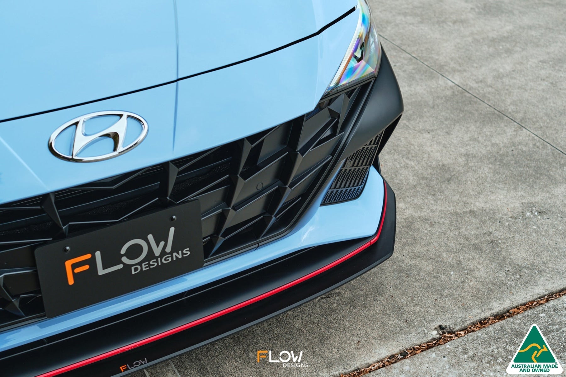 Flow Designs CN7 i30N Sedan 2021-2023 Front Lip Splitter & Mounting Brackets (Pair) - iilumolab