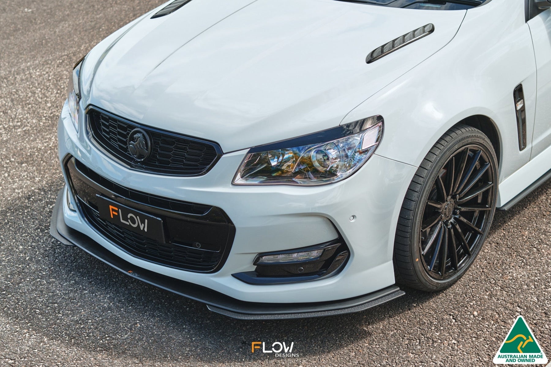 Flow Designs VF Commodore S2 Ute Front Lip Splitter Extensions (Pair) - iilumolab