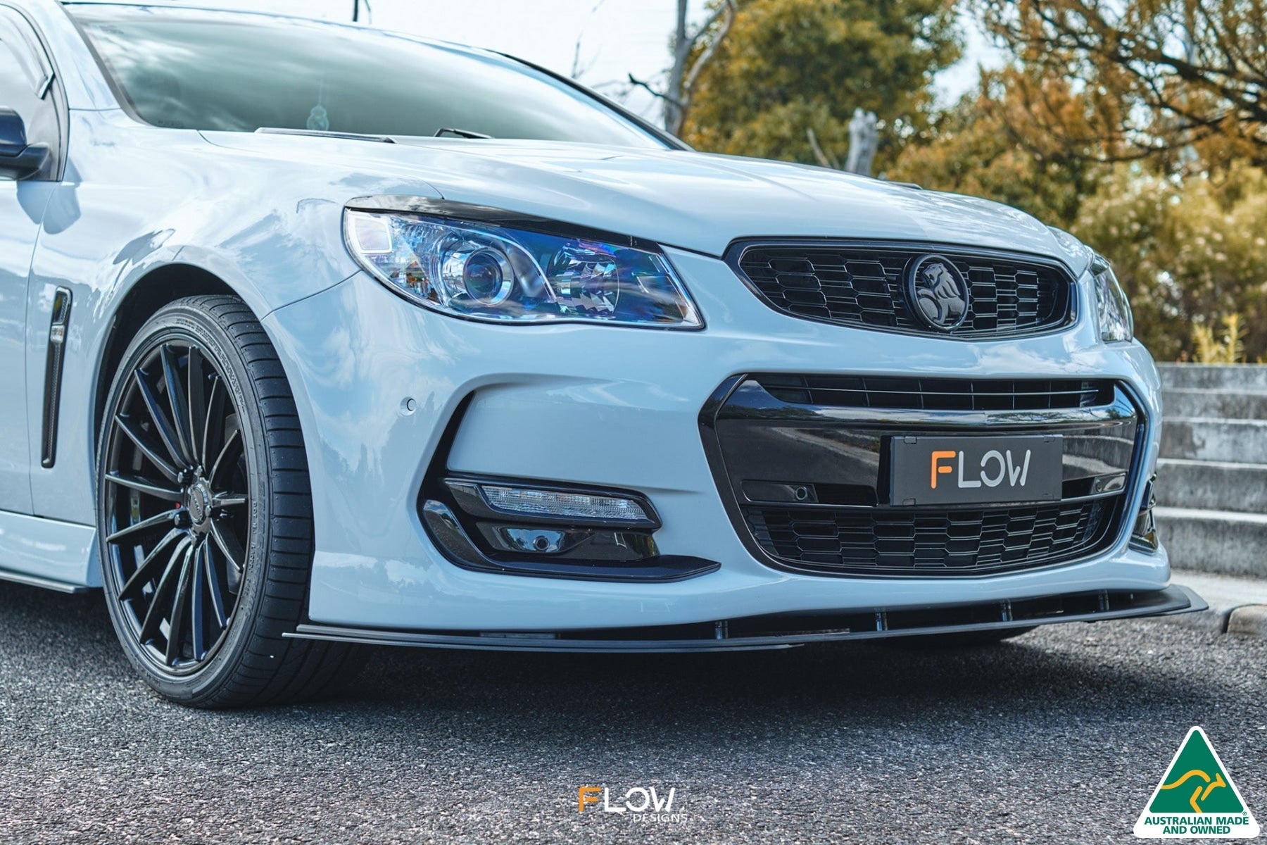 Flow Designs VF Commodore S2 Ute Front Lip Splitter Extensions (Pair) - iilumolab