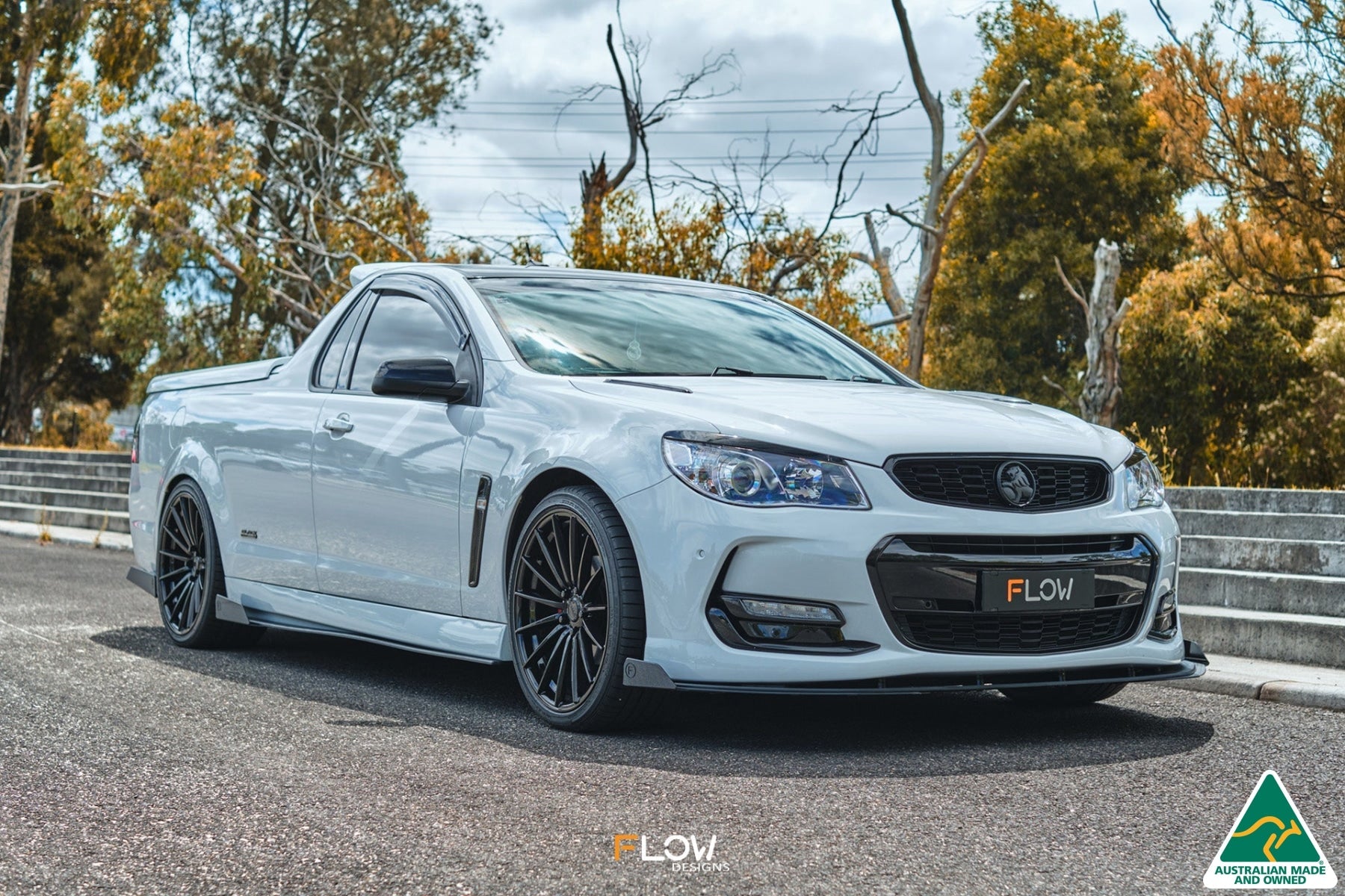 Flow Designs VF Commodore S2 Ute Front Lip Splitter Winglets (Pair) - iilumolab