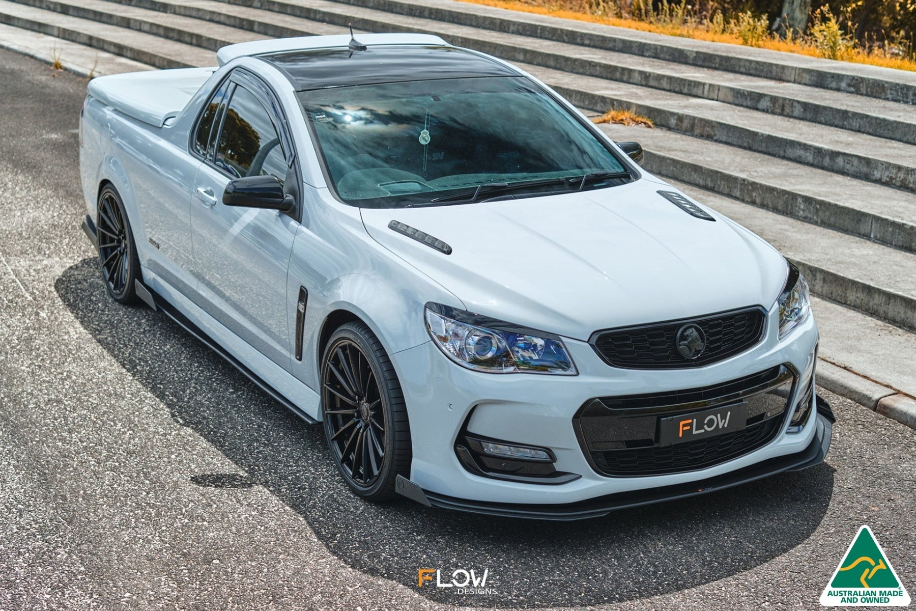 Flow Designs VF Commodore S2 Ute Front Lip Splitter Extensions (Pair) - iilumolab