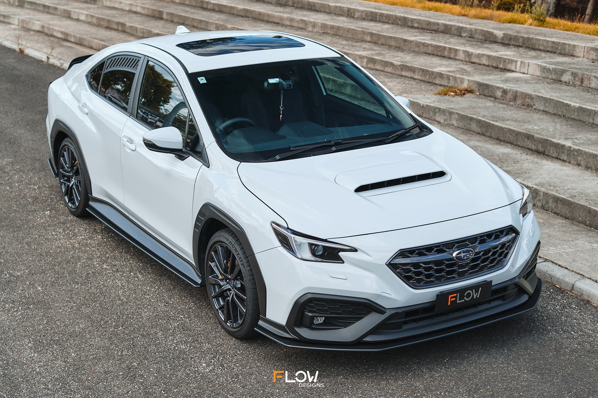Flow Designs VB WRX Front Lip Splitter (TEXTURED)