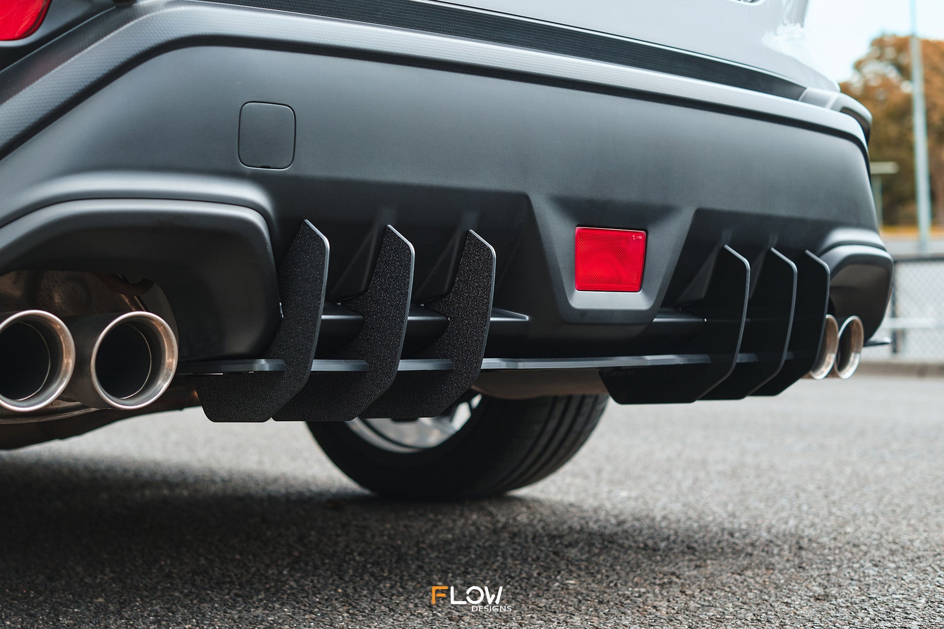 Flow Designs VB WRX Flow-Lock Rear Diffuser (TEXTURED) - iilumolab