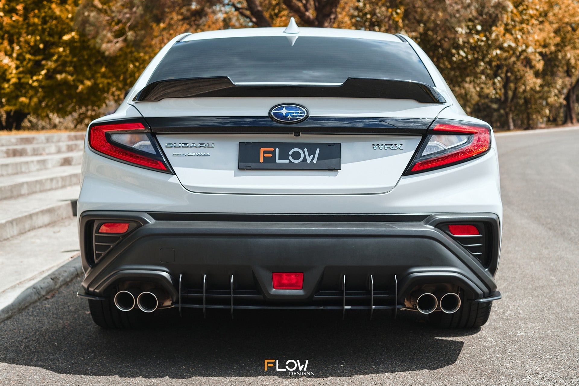 Flow Designs VB WRX Flow-Lock Rear Diffuser (TEXTURED) - iilumolab