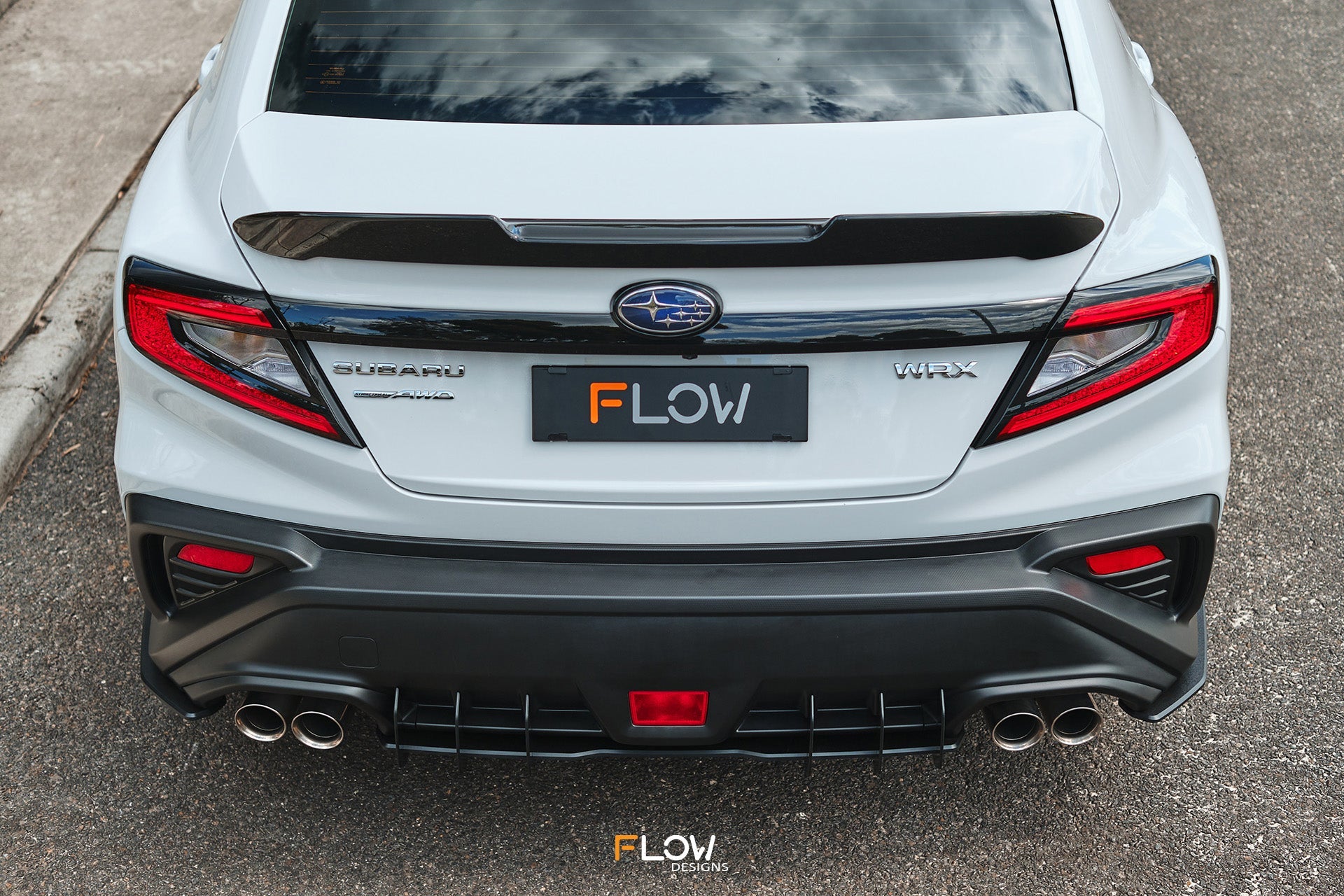 Flow Designs VB WRX Flow-Lock Rear Diffuser (TEXTURED) - iilumolab