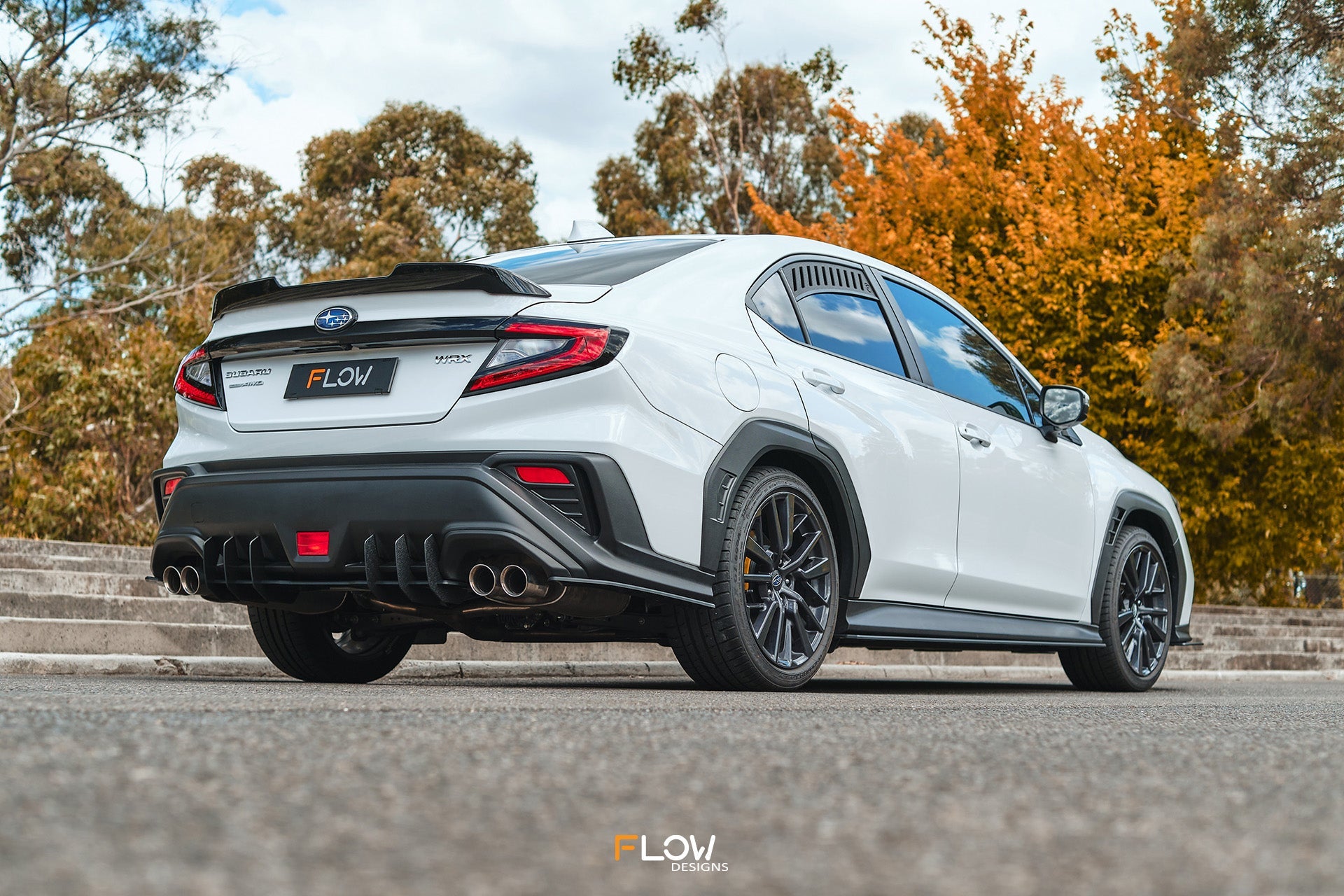 Flow Designs VB WRX Flow-Lock Rear Diffuser (TEXTURED) - iilumolab