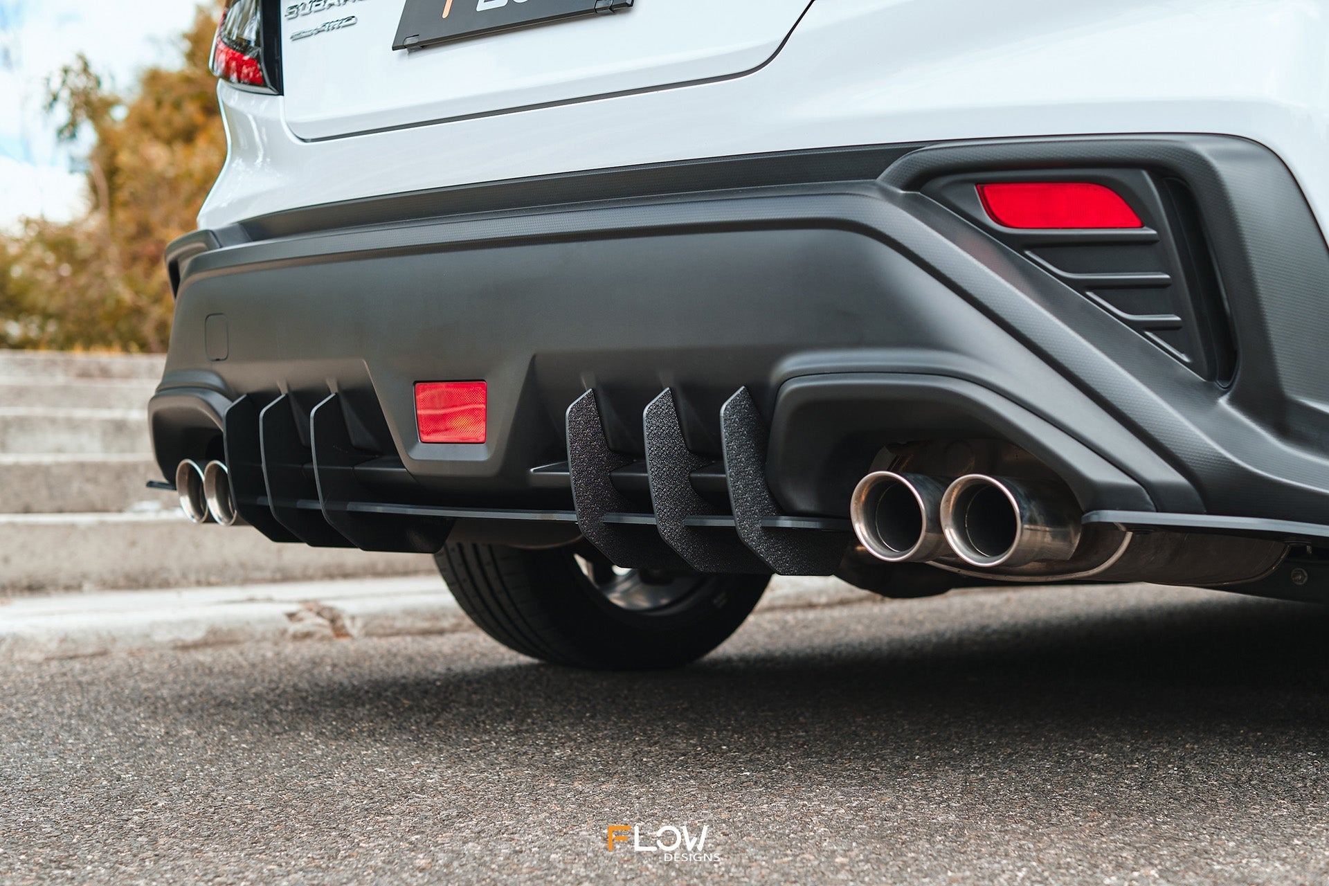 Flow Designs VB WRX Flow-Lock Rear Diffuser (TEXTURED) - iilumolab