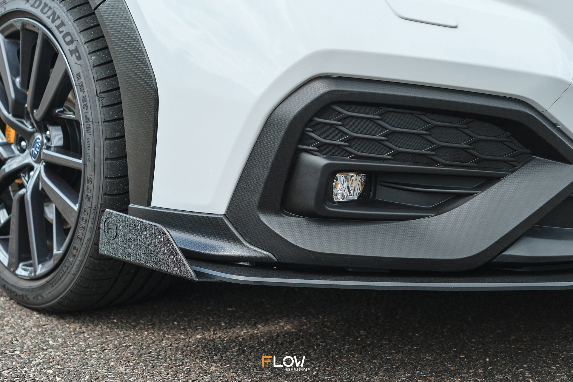 Flow Designs VB WRX Front Lip Splitter (TEXTURED)