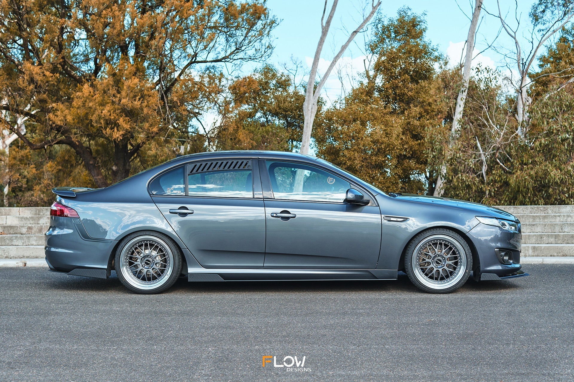 Flow Designs Falcon FGX Side Skirt Splitters (TEXTURED: Pair) - iilumolab