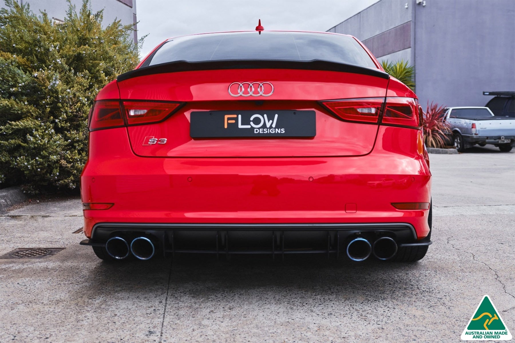 Flow Designs S3 8V Sedan Pre-Facelift Flow-Lock Rear Diffuser - iilumolab