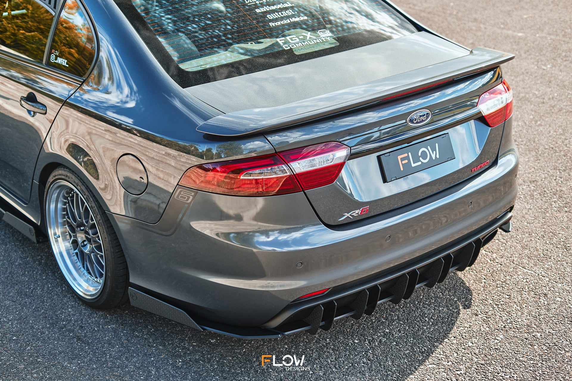 Flow Designs Falcon FGX Flow-Lock Rear Diffuser (TEXTURED)