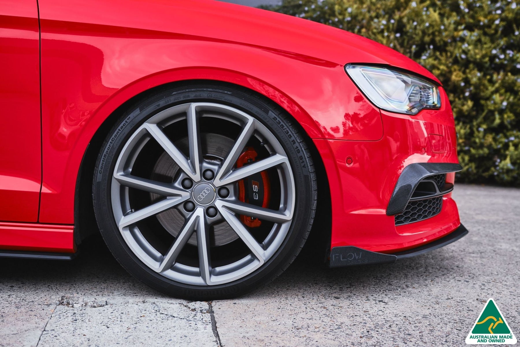 Flow Designs S3 8V Sedan Pre-Facelift Front Lip Splitter Winglets (Pair) - iilumolab