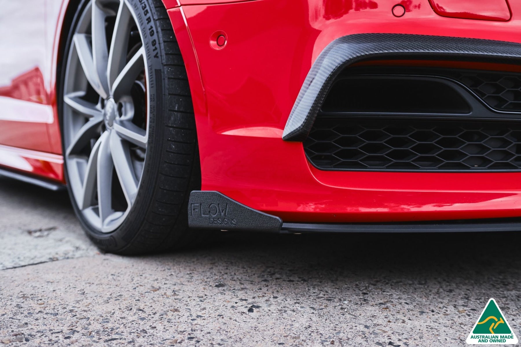 Flow Designs S3 8V Sedan Pre-Facelift Front Lip Splitter Winglets (Pair) - iilumolab