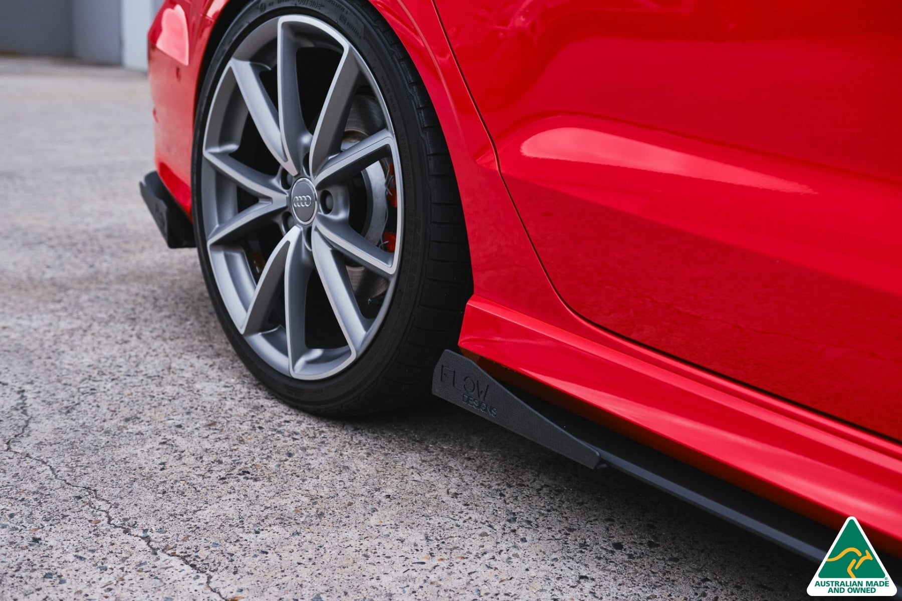 Flow Designs DISCONTINUED SANDED MATTE FINISH - S3 8V Sedan PFL/FL, RS3 8V Sedan FL Side Skirt Splitters V3 (Pair) - iilumolab