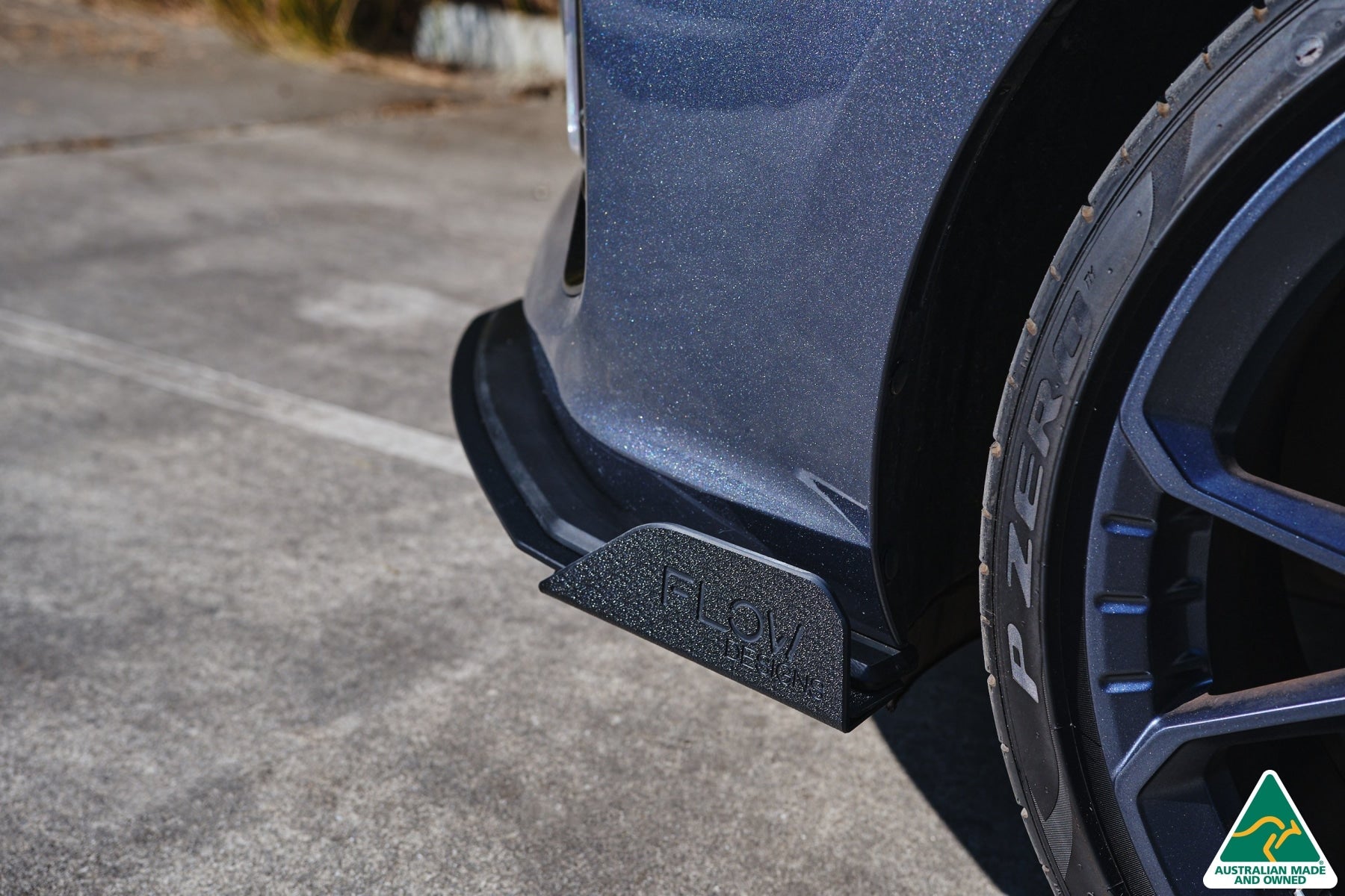 Flow Designs DISCONTINUED SANDED MATTE FINISH - i30 Hatch PD1, PD2 2018-2020 Front Lip Splitter & Mounting Brace - iilumolab