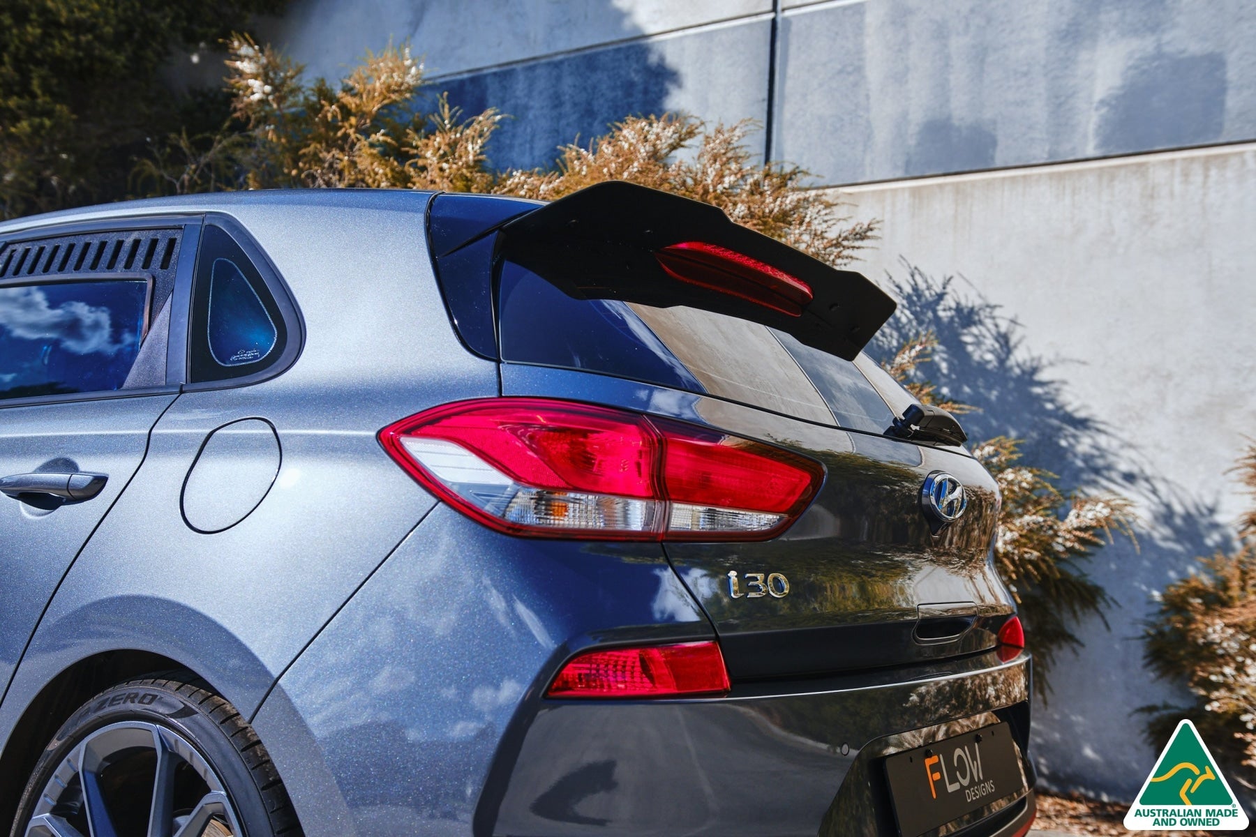 Flow Designs i30 Hatch PD1, PD2 2018-2020 Rear Spoiler Extension - iilumolab