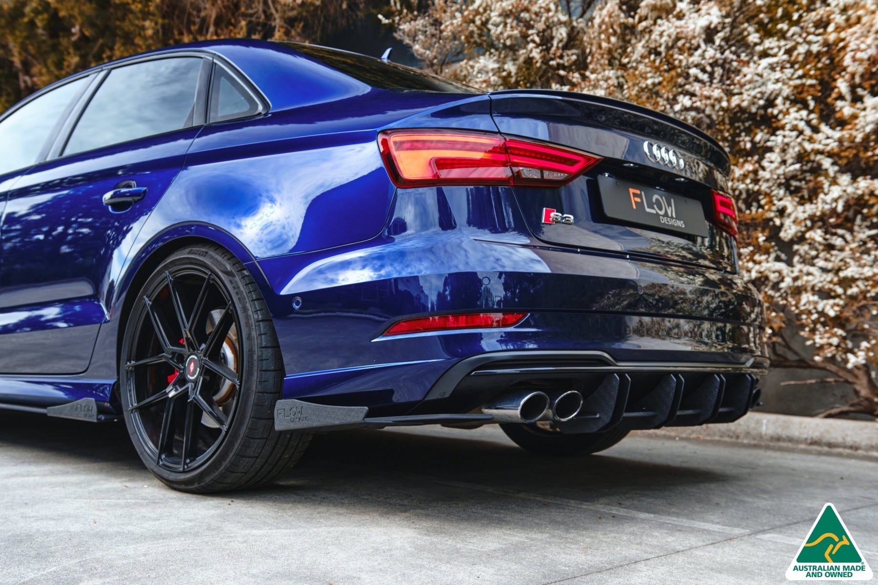 Flow Designs S3 8V Sedan Facelift Rear Spat Winglets (Pair) - iilumolab