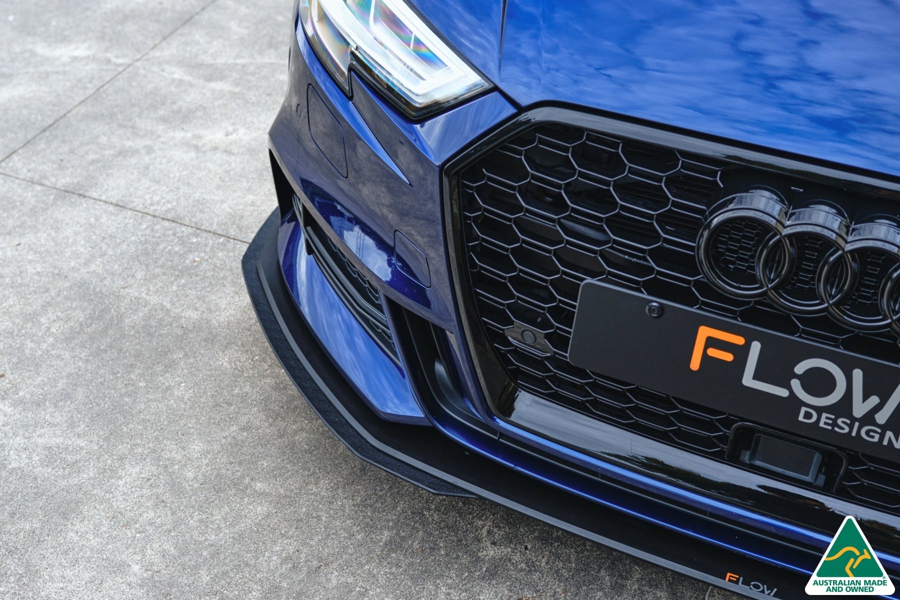 Flow Designs S3 8V Sedan Facelift Front Lip Splitter Extensions (Pair) - iilumolab