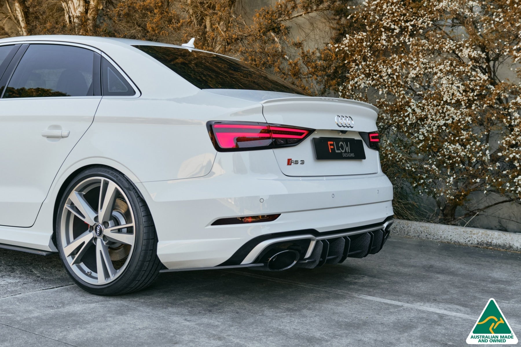 Flow Designs RS3 8V Sedan Facelift Flow-Lock Rear Diffuser - iilumolab