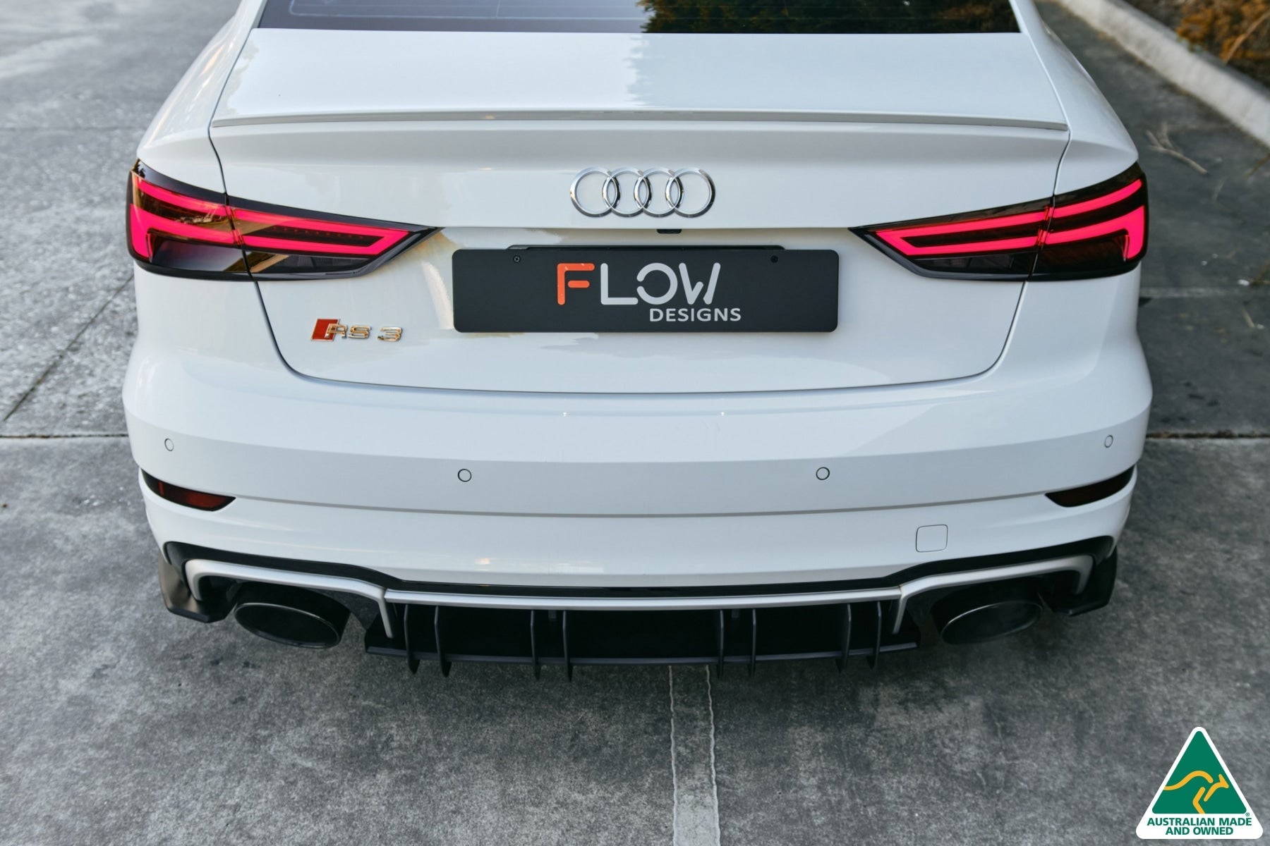 Flow Designs RS3 8V Sedan Facelift Flow-Lock Rear Diffuser - iilumolab