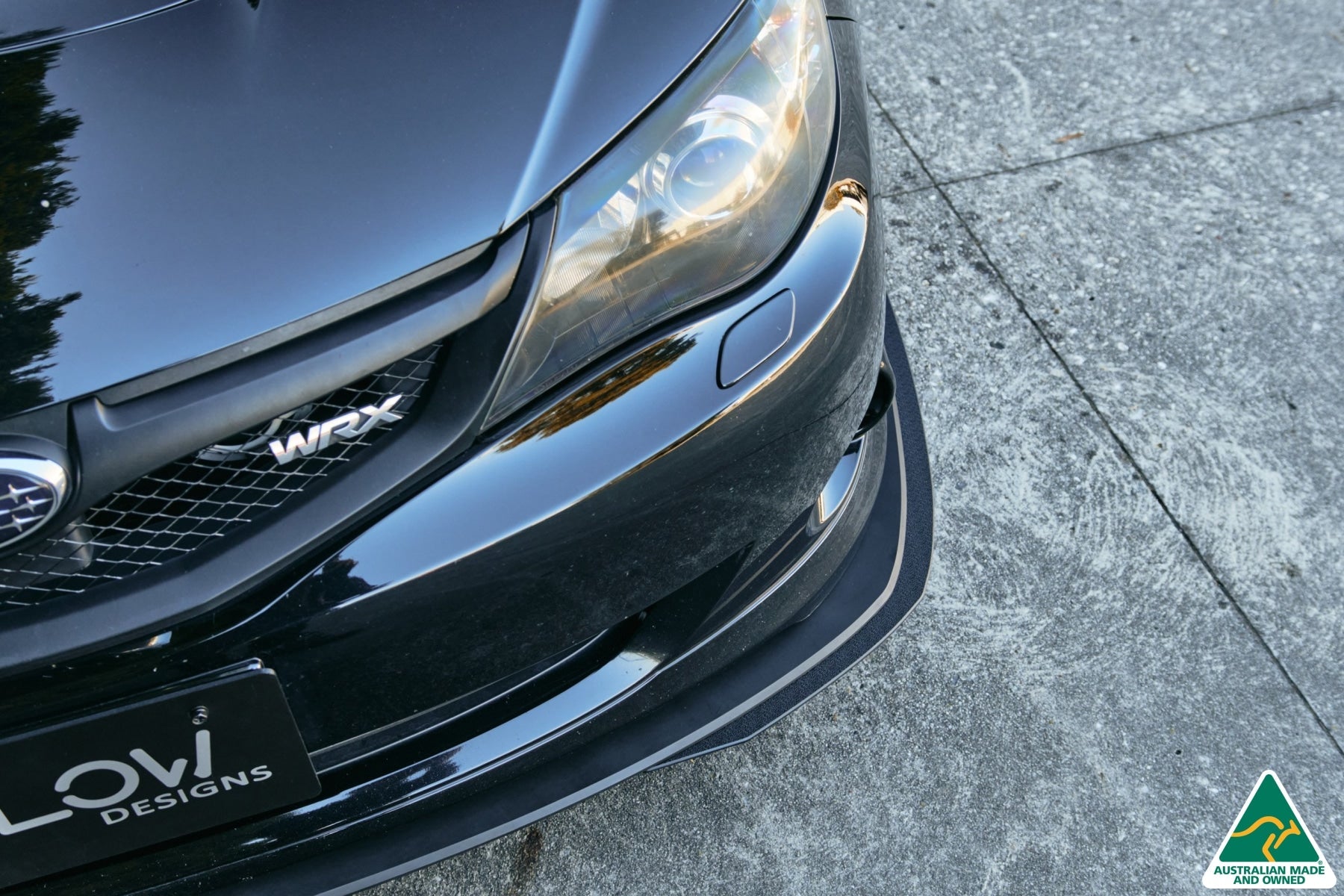 Flow Designs Impreza WRX/RS G3 Hatch PFL Front Lip Splitter Extensions (Pair) - iilumolab