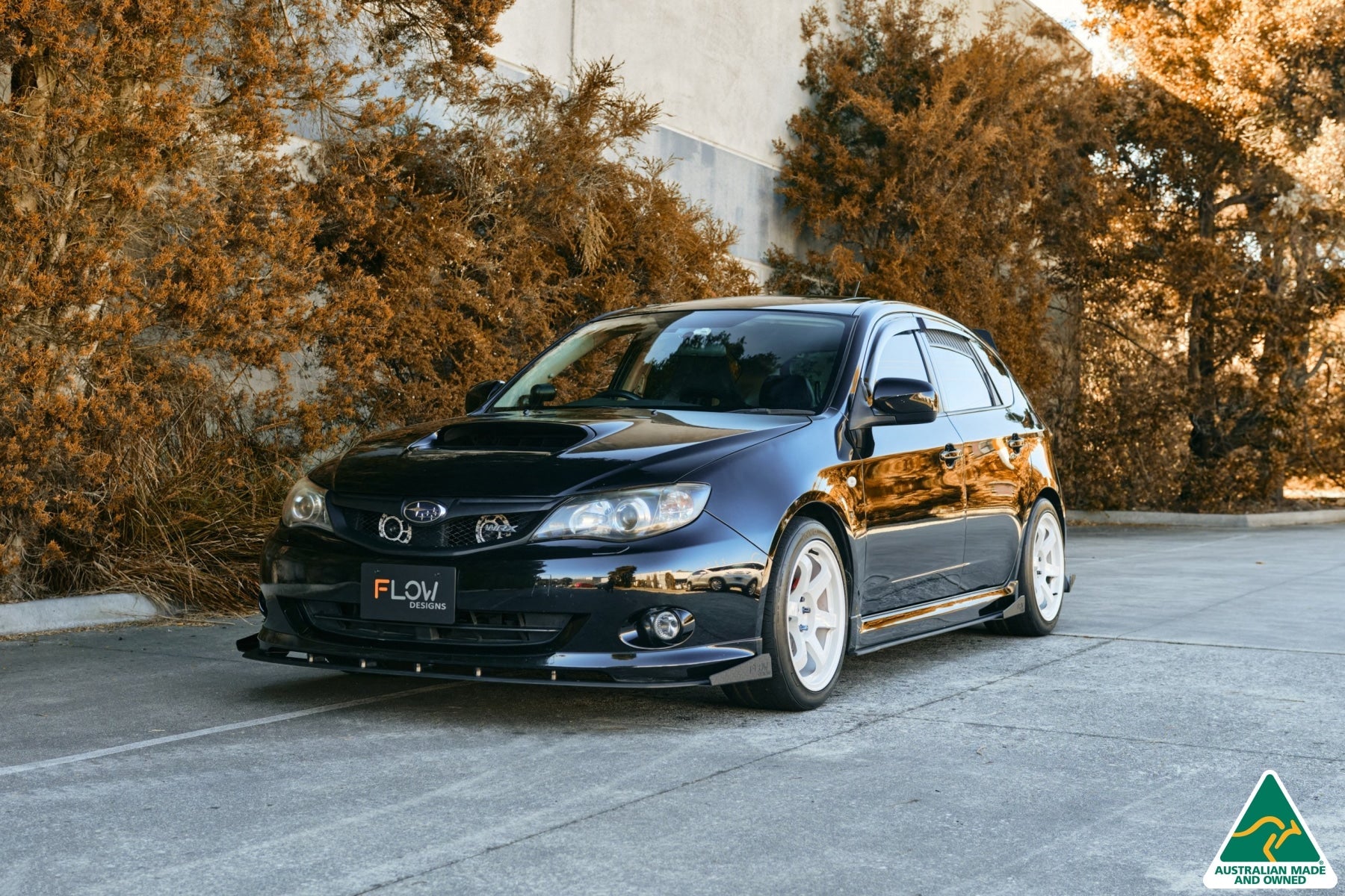 Flow Designs Impreza WRX/RS G3 Hatch PFL Front Lip Splitter Winglets (Pair) - iilumolab