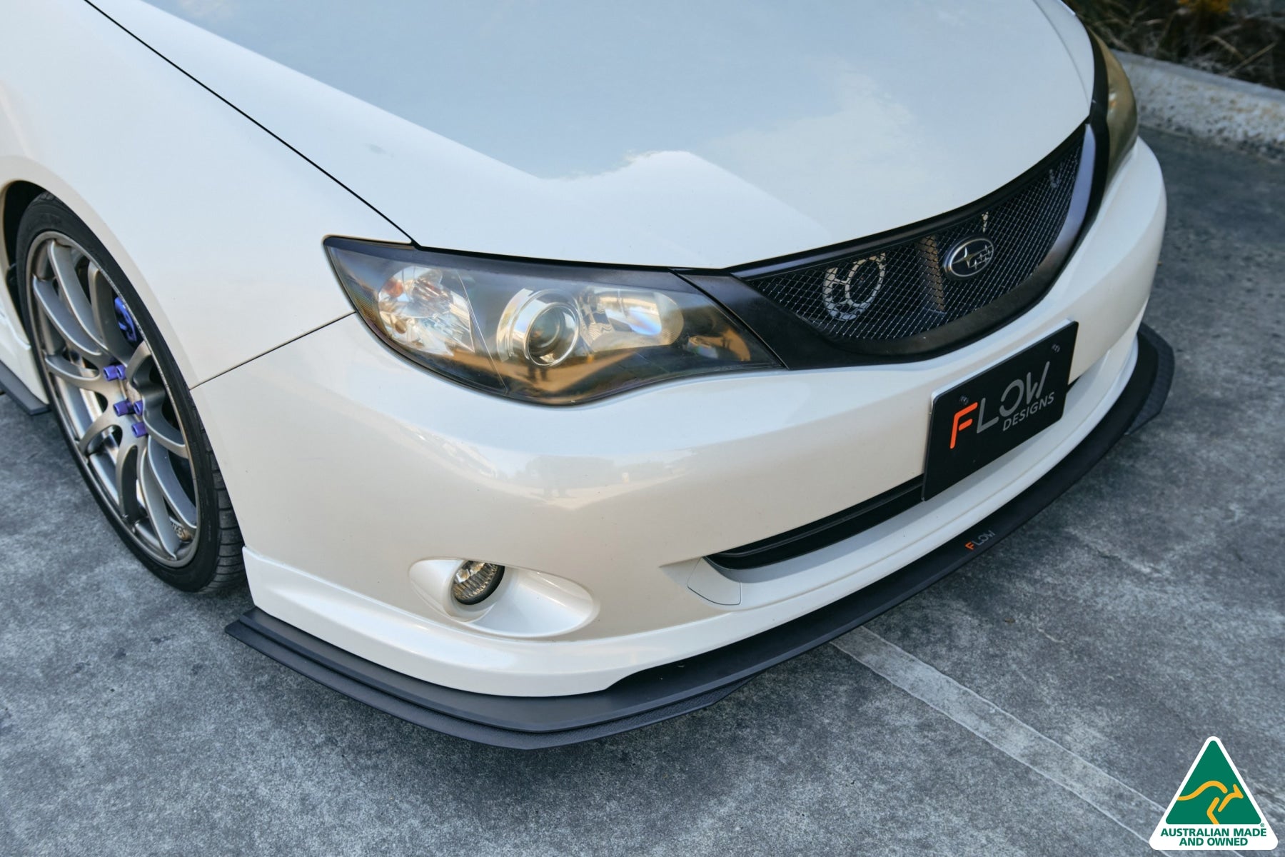 Flow Designs Impreza WRX/RS G3 Hatch PFL Front Lip Splitter Extensions (Pair) - iilumolab