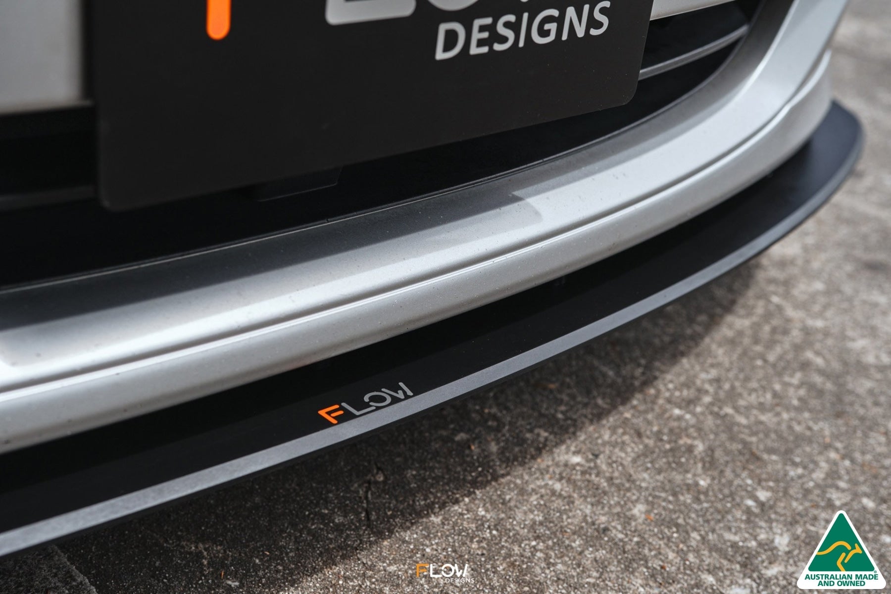 Flow Designs Impreza WRX/RS G3 Sedan PFL Front Lip Splitter & Mounting Brace - iilumolab