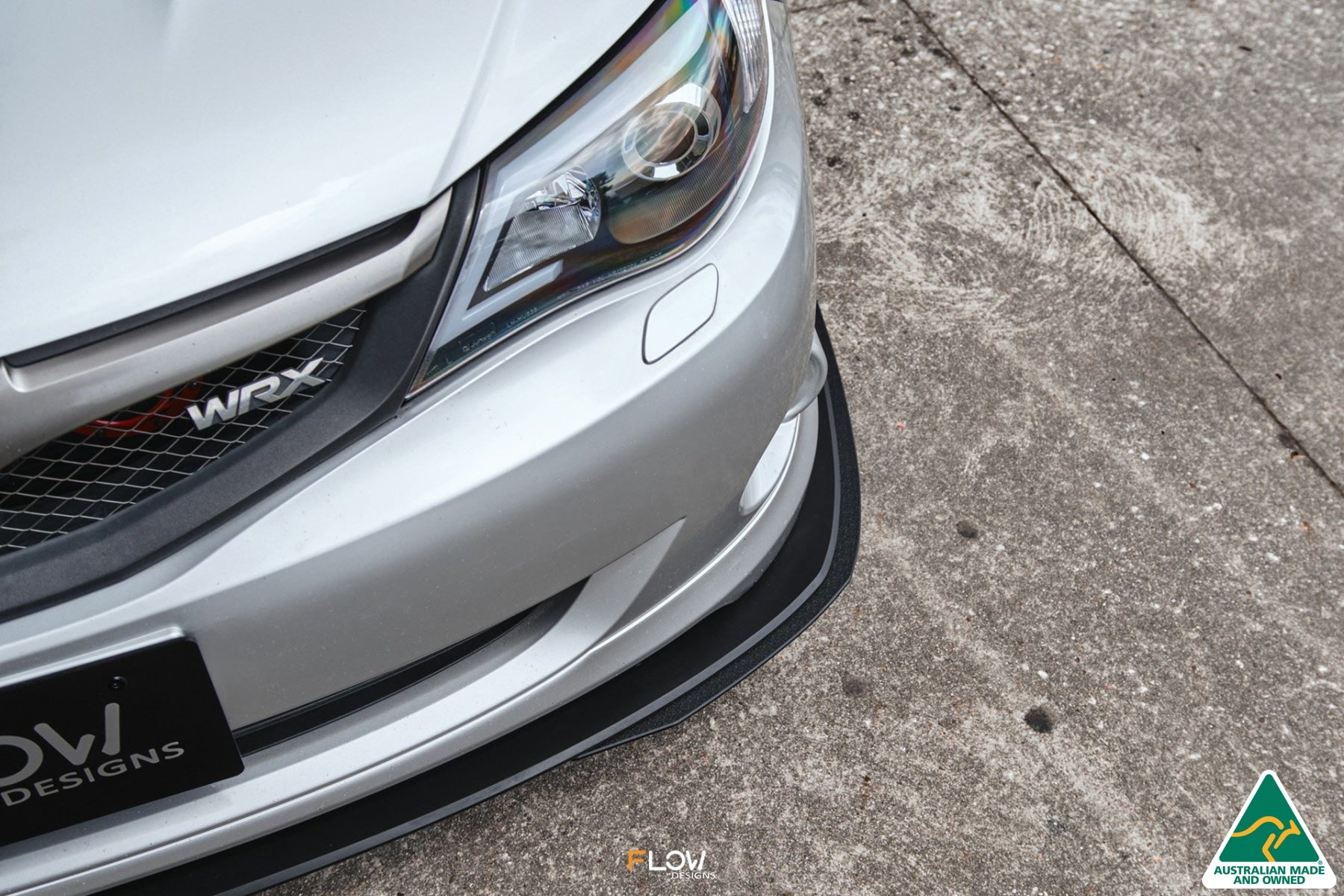 Flow Designs Impreza WRX/RS G3 Sedan PFL Front Lip Splitter Extensions (Pair) - iilumolab