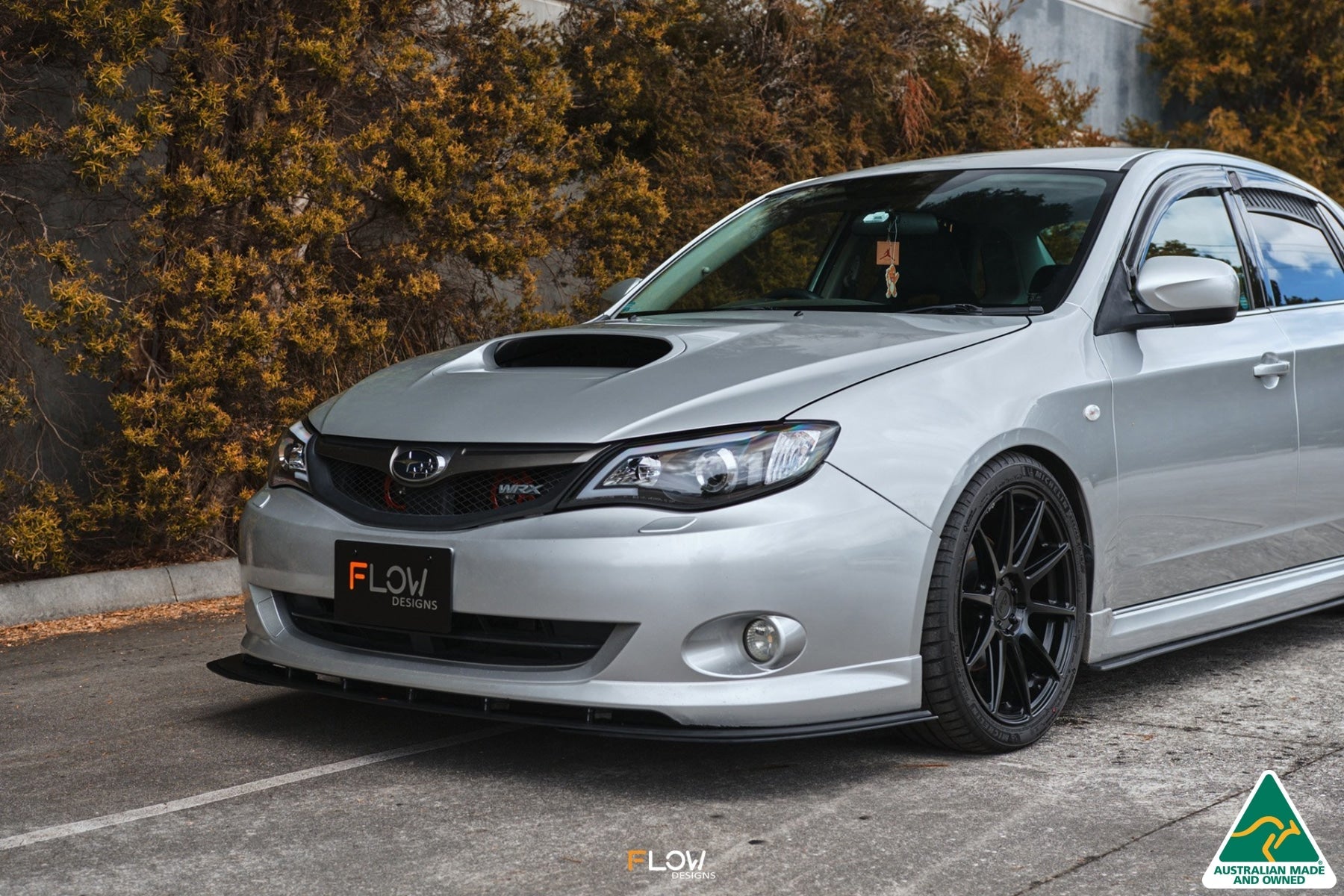 Flow Designs Impreza WRX/RS G3 Sedan PFL Front Lip Splitter Extensions (Pair) - iilumolab
