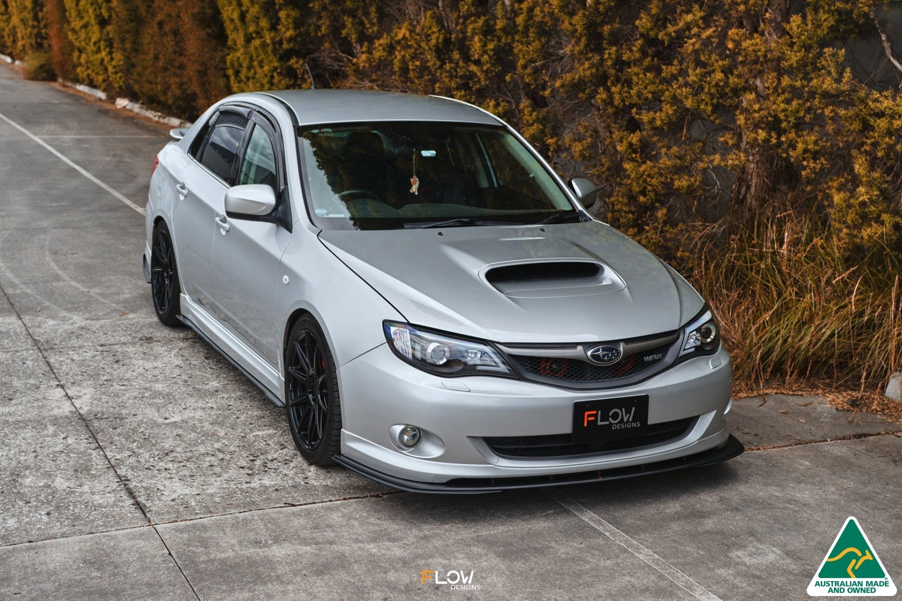 Flow Designs Impreza WRX/RS G3 Sedan PFL Front Lip Splitter Extensions (Pair) - iilumolab