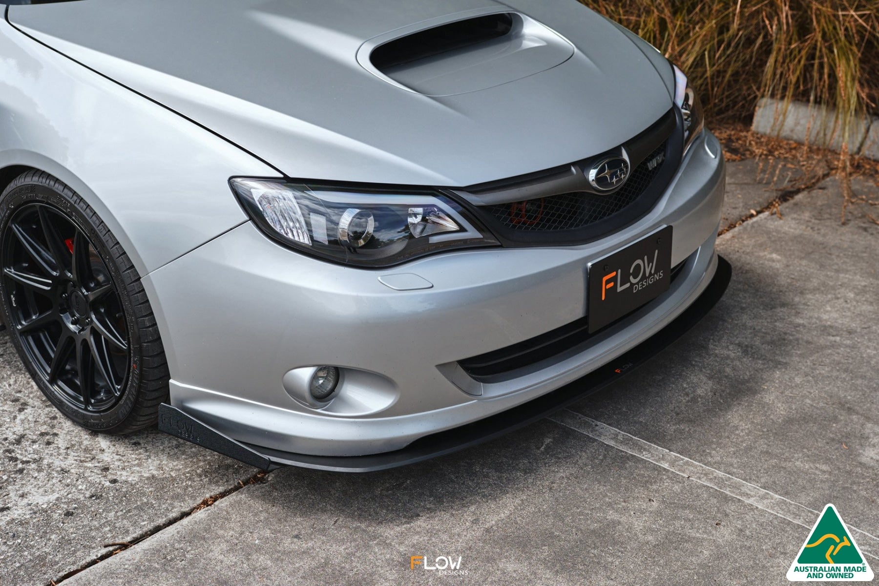 Flow Designs Impreza WRX/RS G3 Sedan PFL Front Lip Splitter Winglets (Pair) - iilumolab