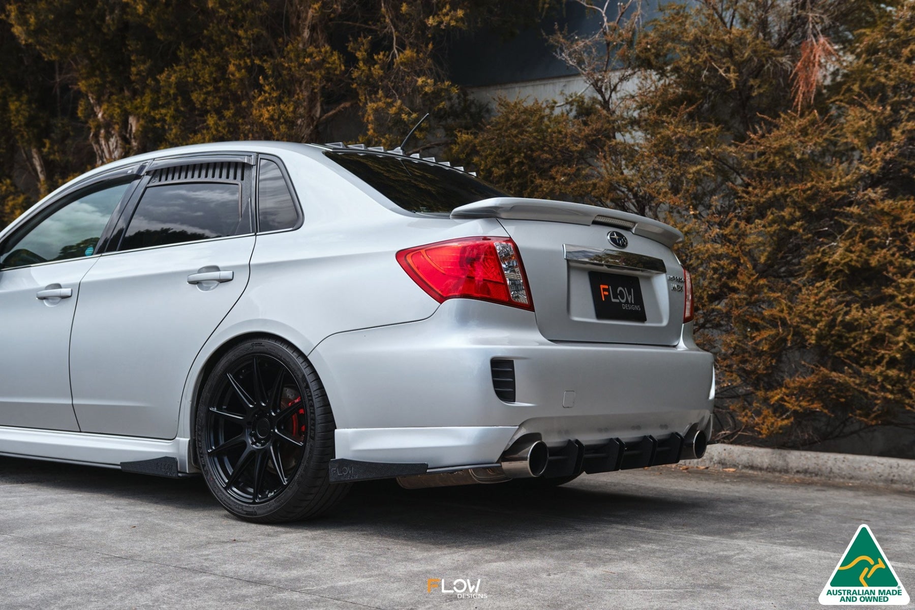 Flow Designs Impreza WRX/RS G3 Sedan PFL Rear Spat Winglets (Pair) - iilumolab