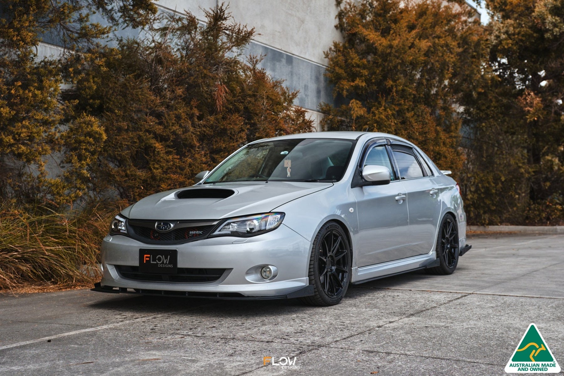 Flow Designs Impreza WRX/RS G3 Sedan PFL Front Lip Splitter Winglets (Pair) - iilumolab
