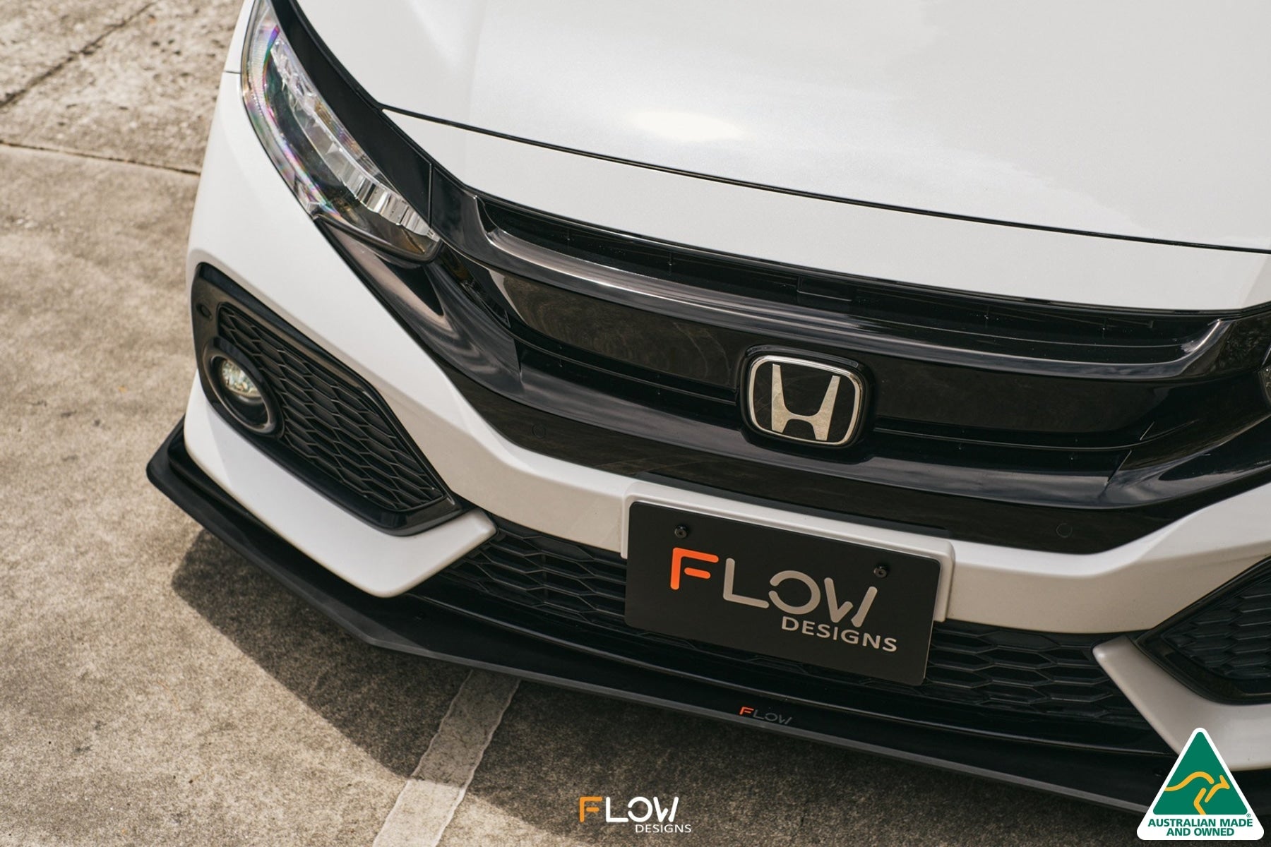 Flow Designs FK4/FK7 Civic RS Hatch PFL Front Lip Splitter - iilumolab