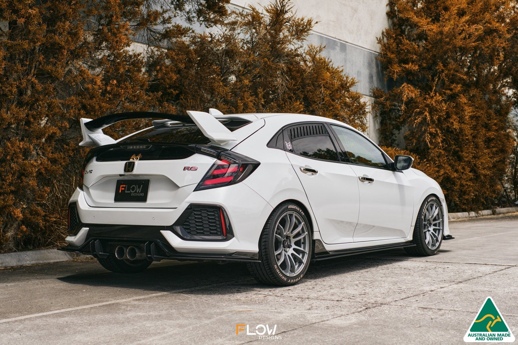 Flow Designs FK4/FK7 Civic RS Hatch PFL Side Skirt Splitters (Pair) - iilumolab