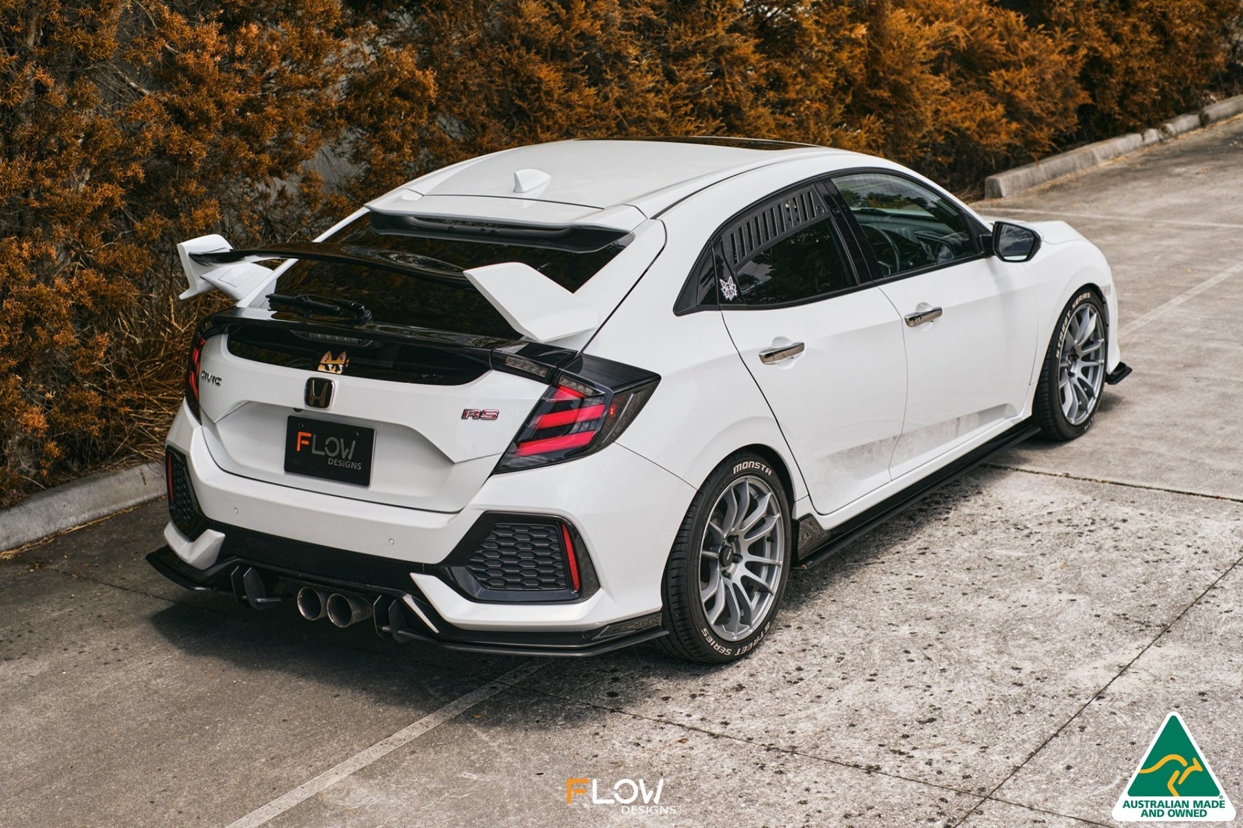 Flow Designs FK4/FK7 Civic RS Hatch PFL Rear Spats (Pair) - iilumolab